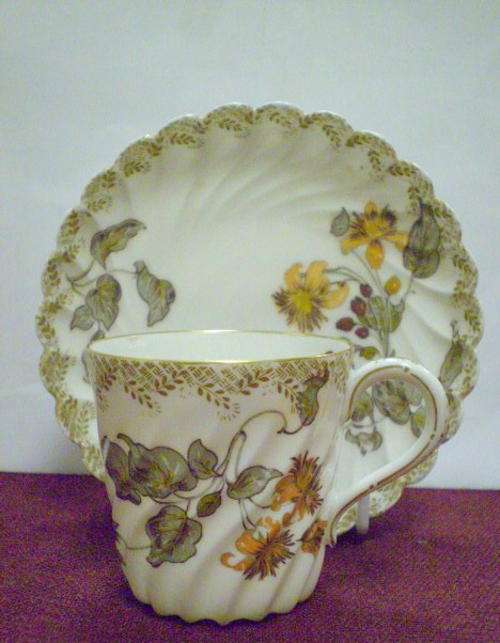 LIMOGES DEMITASSE CUP& SAUCER - HAVILAND & CO  1879-1889