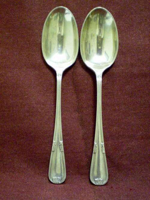 WALKER AND HALL 2 SERVING SPOONS - SUPERB QUALITY!!