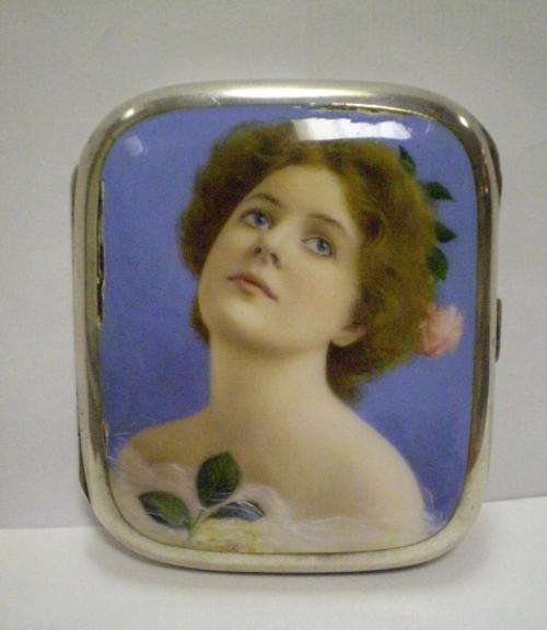 HALLMARKED CONTINENTAL SILVER & ENAMEL CIGARETTE CASE