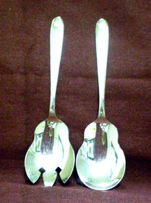 ANGORA E.P.N.S SILVER PLATE SALAD SERVERS