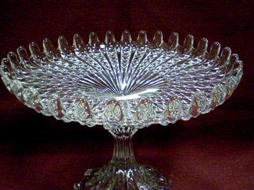 GORGEOUS VICTORIAN GLASS CAKE STAND-CIRCA 1867 - 1880