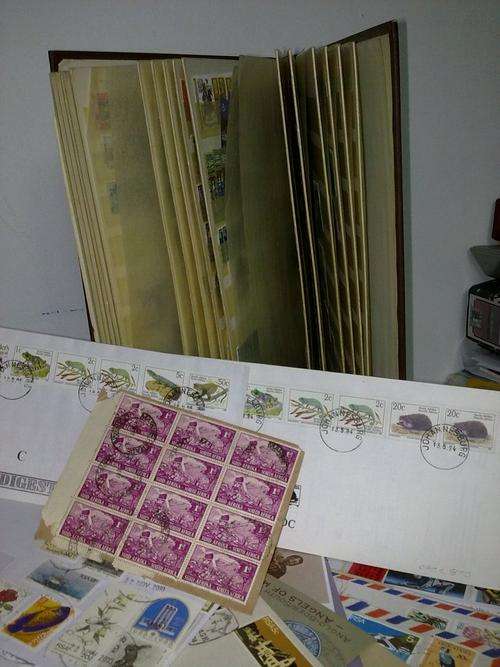 Old album with stamps