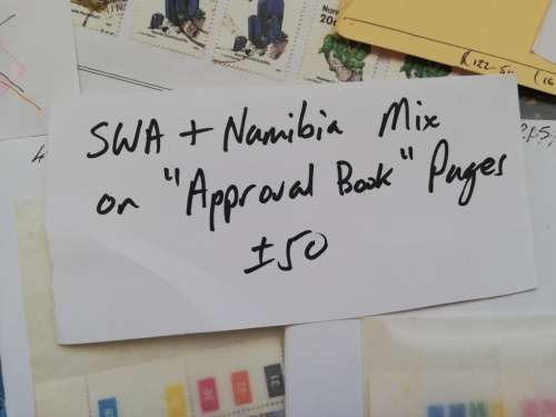 SWA/Namibia on "Approval book pages"  (Lot1657)