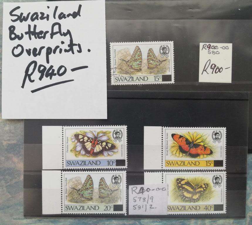 Swaziland  Butterfly overprints  (Lot406)