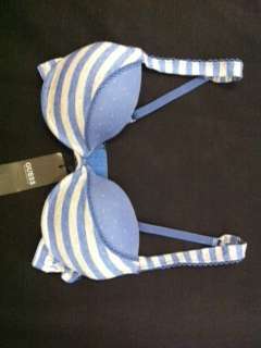 Guess Bra Blue & Grey Stripes size 34D