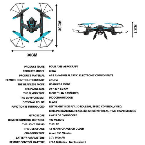 RC DRONE FOR SALE WITH HD CAMERA -- QUADCOPTER WITH REAL-TIME VIDEO CAMERA - PHONE APP