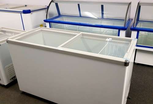 GLASS TOP FREEZER FOR SALE - ISLAND FREEZER - COMMERCIAL CHEST FREEZER - DISPLAY FREEZER 1.5M