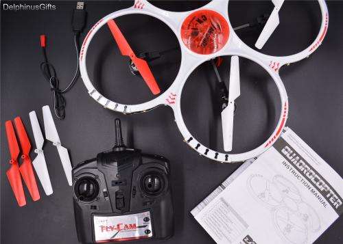 quadcopter, RC 2.4GHz 6 channel Sky King UFO CX-19 Drone with Camera 36cm with camera