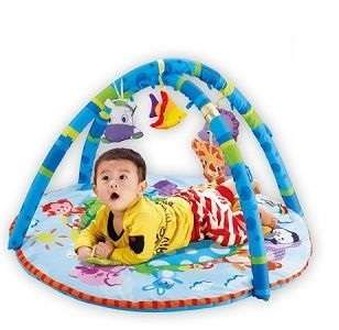 NON-TOXIC HAPPY SPACE BABY PLAY MAT Colourful and clear patterns - Random Designs