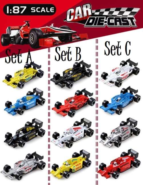 Formula 1 Alloy Design Racing car Model (4 cars per set) collect all 3 sets
