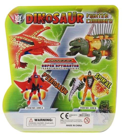 Dinosaur Fighter Combined Toys (Various figures) Transforms into a dinosaur
