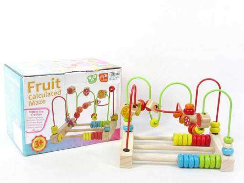 Wooden Fruit Calculated Maze - Ages 3+