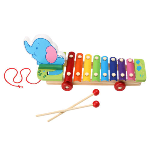 Cute Elephant Style Hand Bells knock xylophone 8 notes musical instrument toy