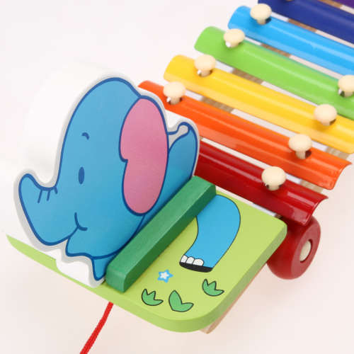 Cute Elephant Style Hand Bells knock xylophone 8 notes musical instrument toy