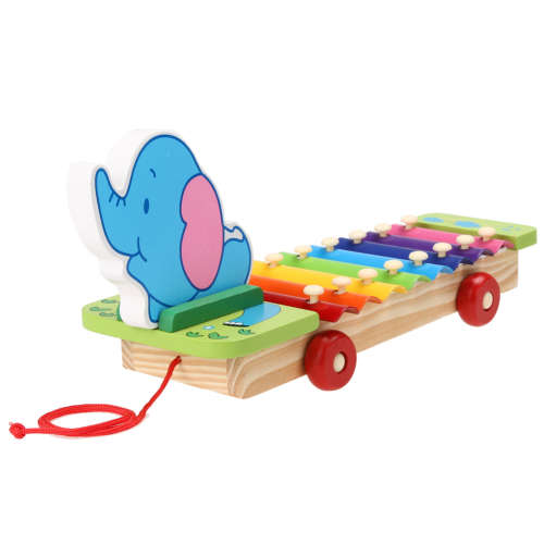 Cute Elephant Style Hand Bells knock xylophone 8 notes musical instrument toy