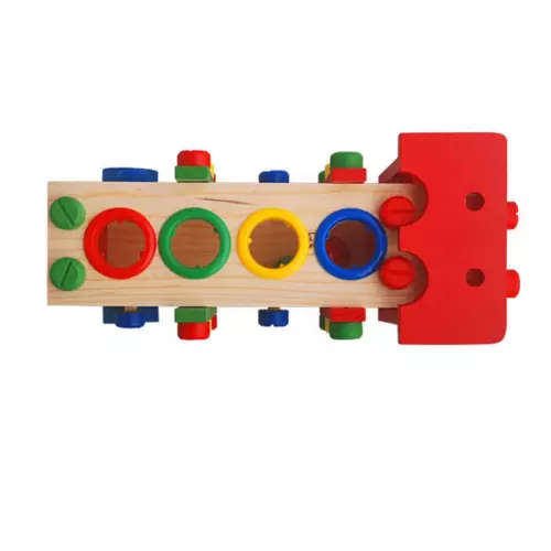 Wooden Toy DIY Tools Truck Groovy knock the ball screw