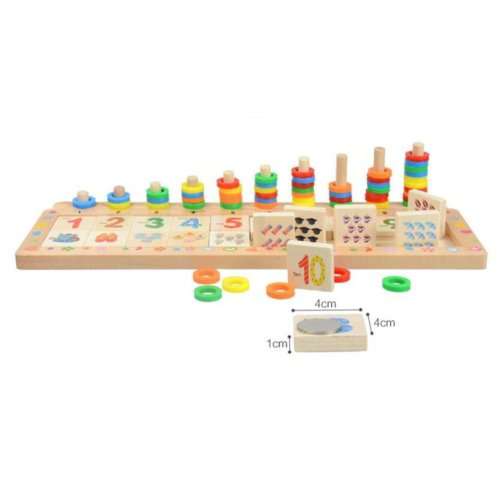 Logarithmic Board Educational Teaching Logarithm Version Kids Blocks Baby Toys Wooden Alphabet puzzl