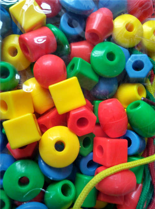 Large Beads Threading Assembling Building Toys for children