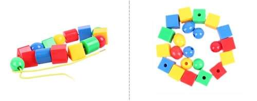 Large Beads Threading Assembling Building Toys for children