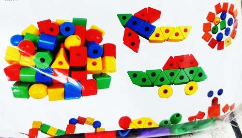 Large Beads Threading Assembling Building Toys for children
