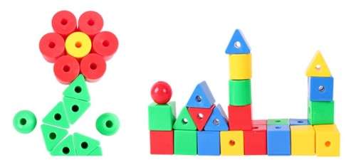 Large Beads Threading Assembling Building Toys for children