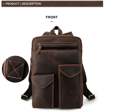 LOCAL STOCK *** Genuine Leather  for BUSINESS *** Laptop Bag Backpack For Man