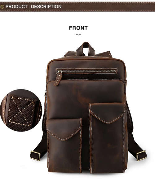 LOCAL STOCK *** Genuine Leather  for BUSINESS *** Laptop Bag Backpack For Man