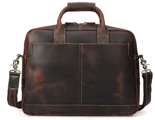 **BARGAIN + LOCAL** Genuine Leather Briefcase Crazy Horse Leather 15.6 " Laptop Briefcase For men