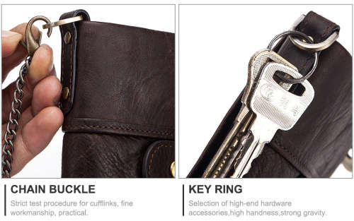 KAVIS 100% Genuine Leather Rfid Wallet Men Crazy Horse Wallets