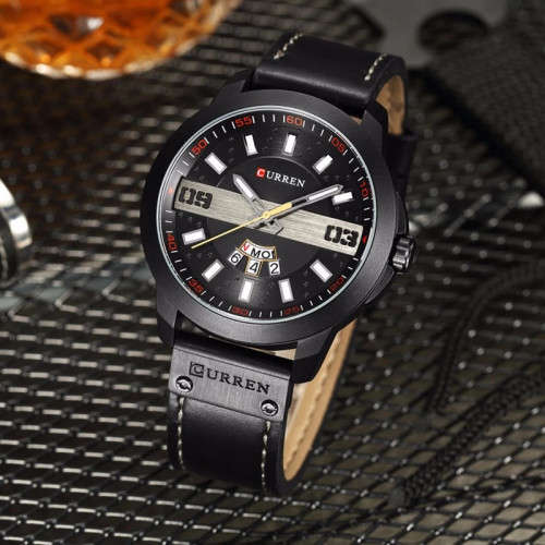 *** GENIUNE *** CURREN Leather Men Casual Quartz Wrist Watches +CALENDAR