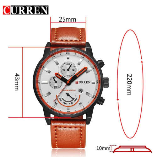 Curren CW-8217 Quartz Watch Men 2017 Top Brand Luxury Leather Mens
