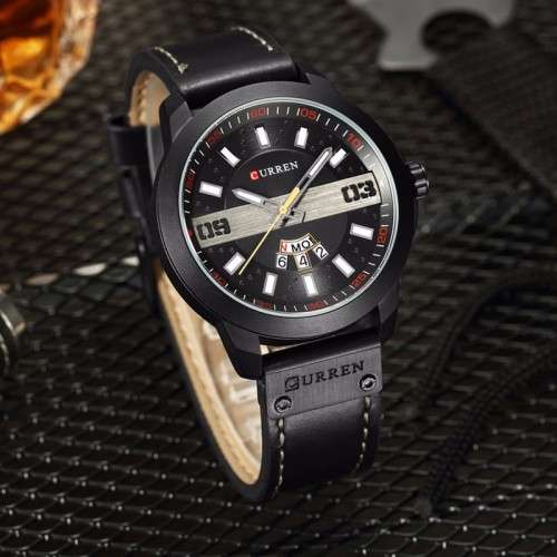 *** GENIUNE *** CURREN Leather Men Casual Quartz Wrist Watches +CALENDAR