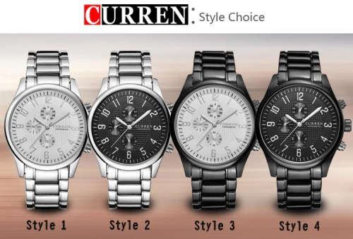 CURREN  Brand Simple Fashion Casual Business Watches Men