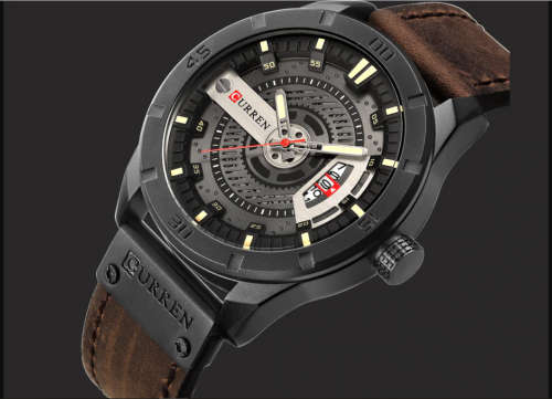 CURREN Men Military Sports Watches Men's Quartz Date Clock Man Casual Leather Wrist Watch Relogio Ma