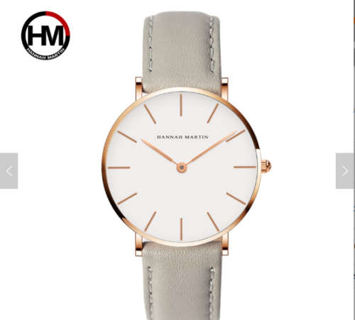 Women Fashion Watch Brown Leather Strap Ladies Wrist Watches Brand