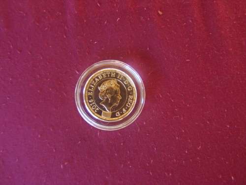 ! POUND 12 SIDED   NEW 2016.24 CT GOLD PLATED  COIN