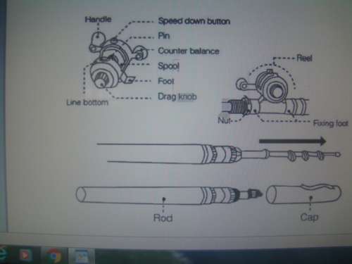 FISHING ROD IN PEN CASE