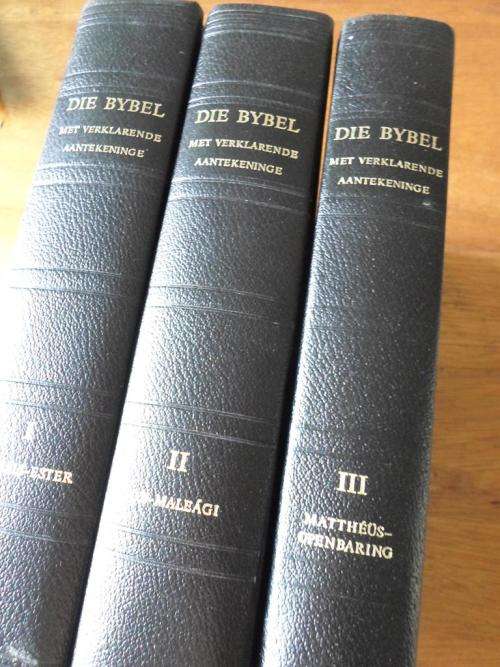 DIE BYBEL met Verklarende Aantekeninge. 3 Volume Stel - 1958/9