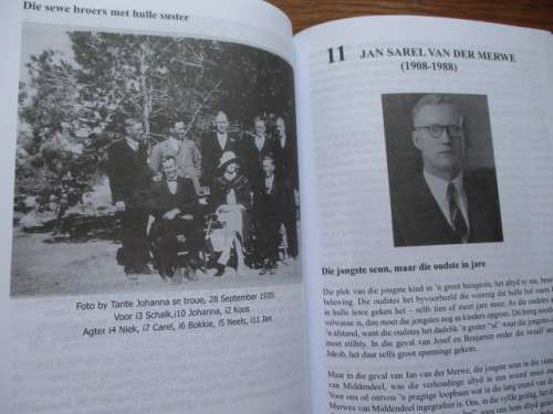 DIE VAN DER MERWES VAN MIDDENDEEL. Boshofdistrik, Vrystaat 1862-2008