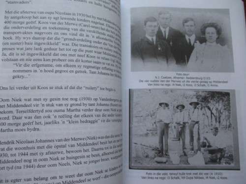 DIE VAN DER MERWES VAN MIDDENDEEL. Boshofdistrik, Vrystaat 1862-2008