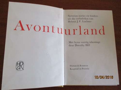 AVONTUURLAND. Helena JF Lochner