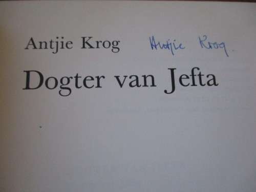 GETEKEN. Antjie Krog - Dogter van Jefta