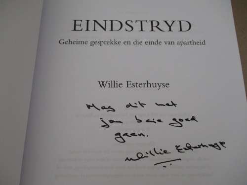 EINDSTRYD. Geteken Willie Esterhuyse