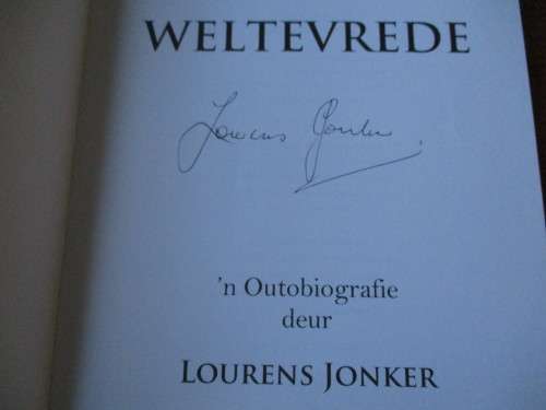 GETEKEN. WELTEVREDEN  `n Outobiografie deur Lourens Jonker