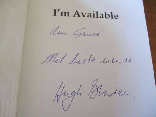 SIGNED. Hugh Bladen a rugby memoir  Blades ` I`m available`