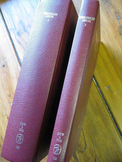 Greek-English LEXICON of New Testament - Louw and Nida - Based on Semantic domains. 2 Volume Set