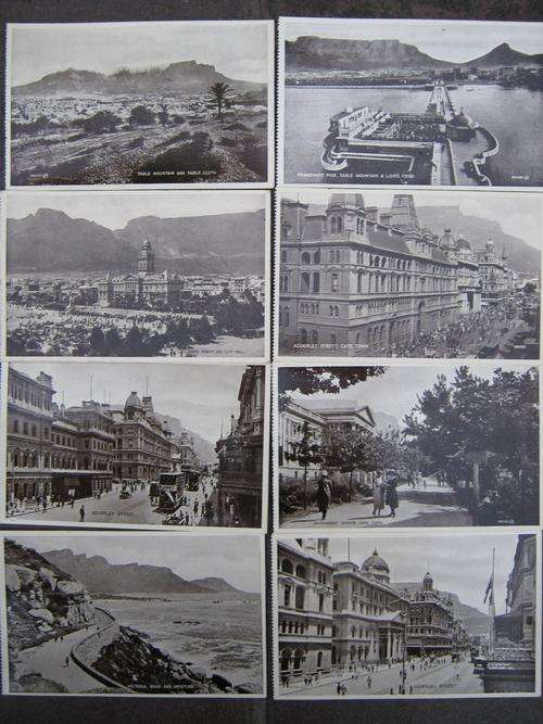 8 Old Valentine Post Cards of CAPE TOWN