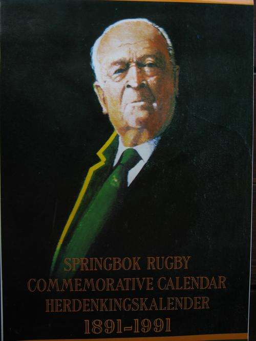 Springbok Rugby - Commemorative Calendar - Herdenkingskalender - 1891-1991