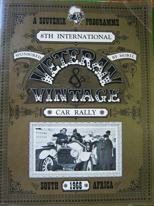 1968 South African VETERAN AND VINTAGE CAR RALLY. A Souvenir Programme