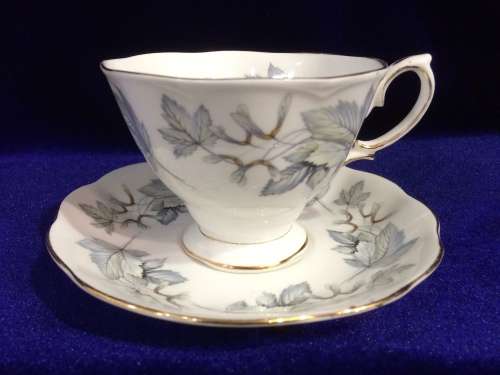 ROYAL ALBERT 'SILVER MAPLE' TEA CUP AND SAUCER